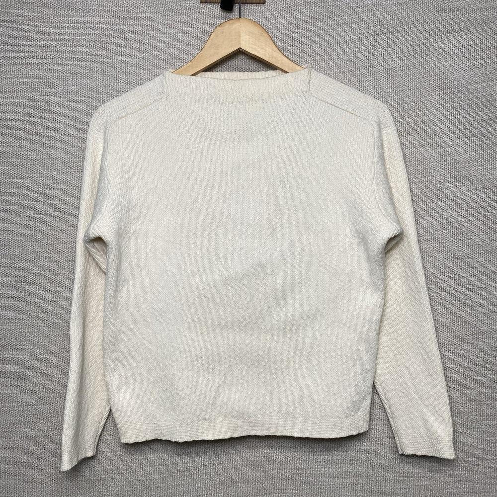 Nantucket Looms Cream Boatneck Sweater XS Quiet Luxury New England Prep Coastal